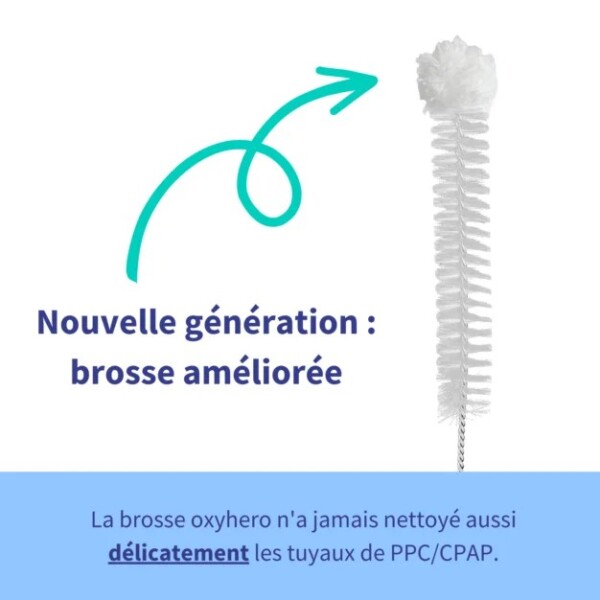 Brosse pour tuyaux PPC/CPAP en acier inoxydable oxyhero brush – 19mm - Image 4